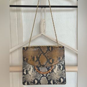 Loeffler Randall Marla Square Snakeskin handbag